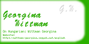 georgina wittman business card